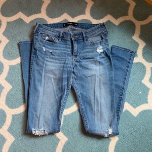 Hollister medium wash distressed jeans
